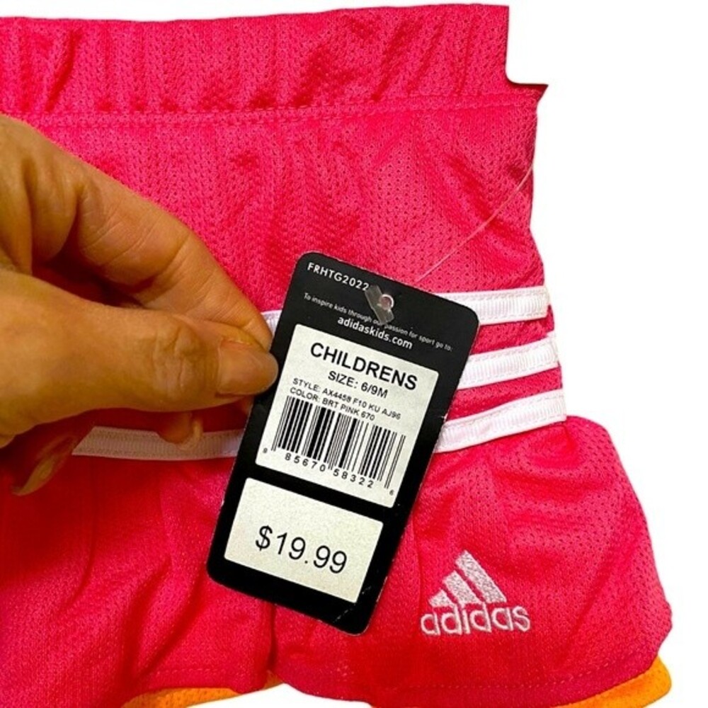 Adidas Girls Pink Athletic Skort - Picture 3 of 5